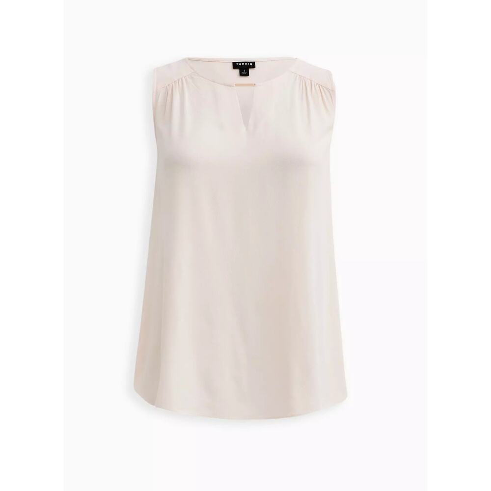 Torrid Blush Pink Rayon Crepe Keyhole Tank – Size 5X